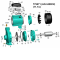 Насос для воды центробежный Leo3.0 ACm300C2, 3.0кВт H 30м Q 800л/мин